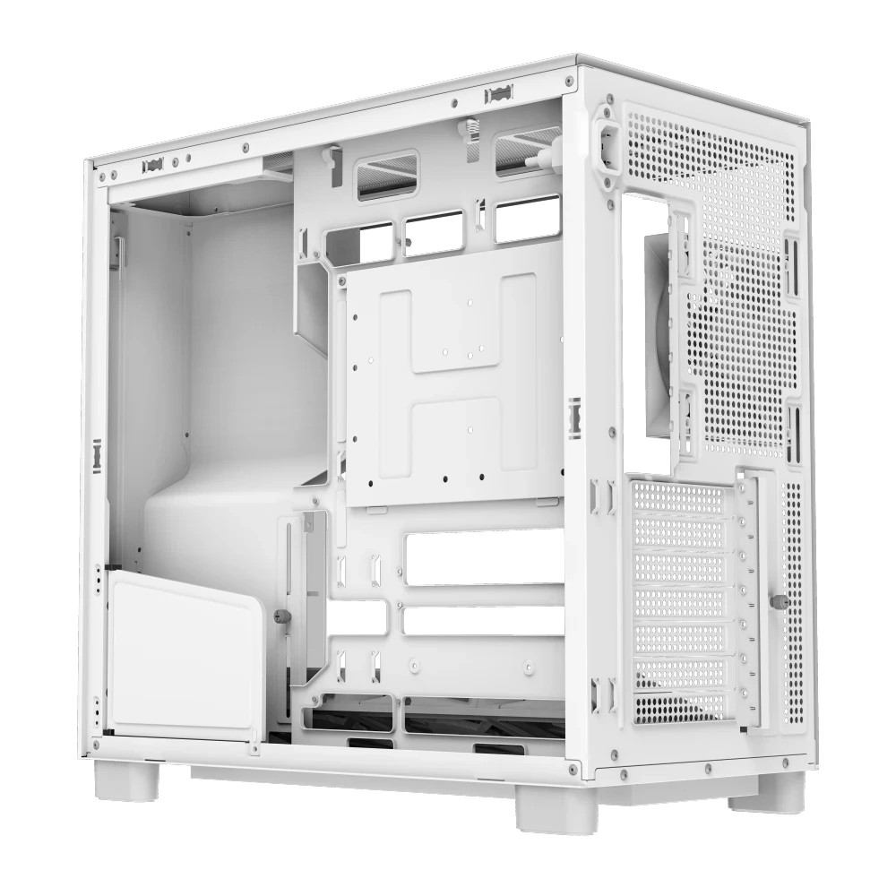 Кутия за компютър Gamemax NEX C53 WH, Middle Tower ATX, Tempered Glass, 4x ARGB вентилатора - 9109-0013R0008 - 9