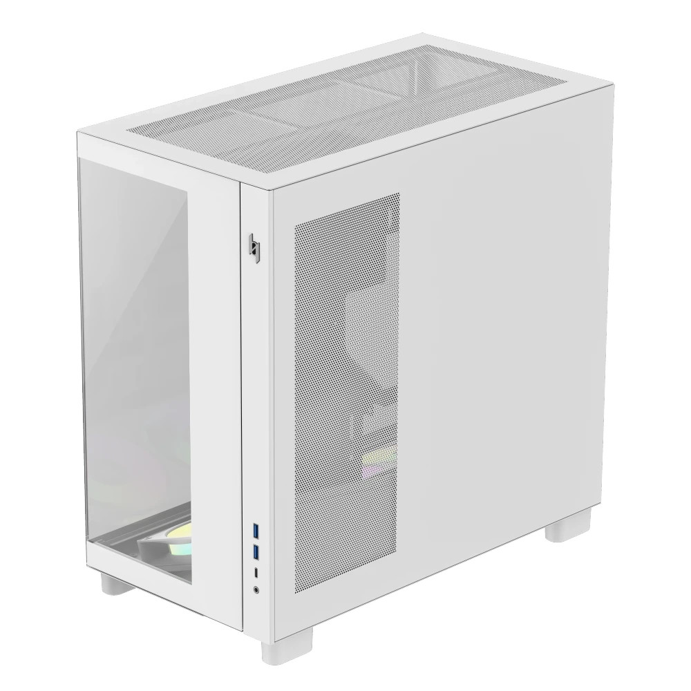 Кутия за компютър Gamemax NEX C53 WH, Middle Tower ATX, Tempered Glass, 4x ARGB вентилатора - 9109-0013R0008 - 10