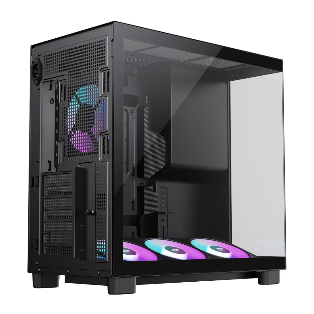 Кутия за компютър Gamemax NEX C53, Middle Tower ATX, Tempered Glass, 4x ARGB вентилатора - 9109-0013R0006 - 7