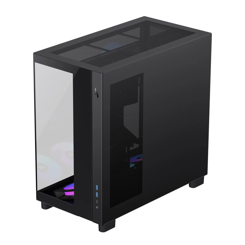 Кутия за компютър Gamemax NEX C53, Middle Tower ATX, Tempered Glass, 4x ARGB вентилатора - 9109-0013R0006 - 9