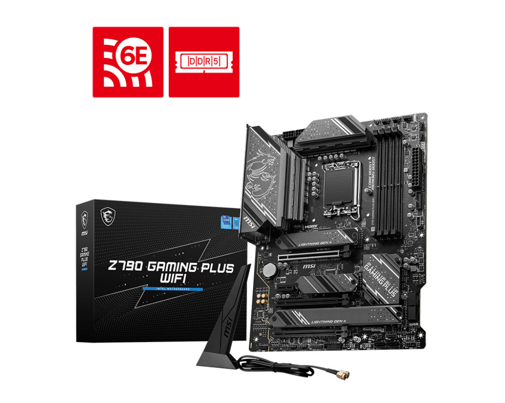 Дънна платка MSI Z790 GAMING PLUS WIFI , LGA 1700, 4xDDR5, 4x M.2 slots, 4x EZ Debug LED, ATX - 1