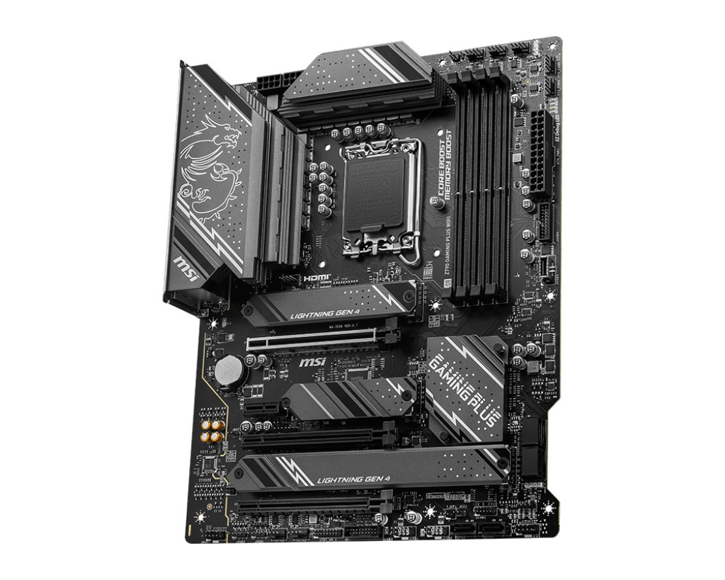 Дънна платка MSI Z790 GAMING PLUS WIFI , LGA 1700, 4xDDR5, 4x M.2 slots, 4x EZ Debug LED, ATX - 3