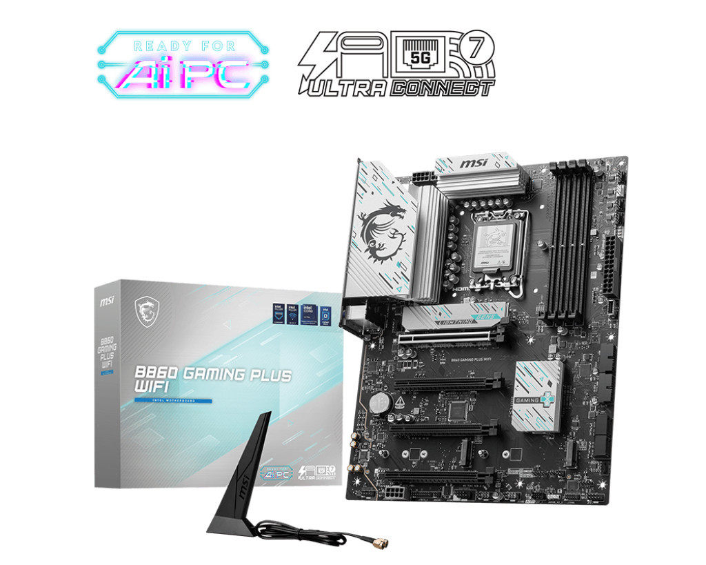 Дънна платка MSI B860 GAMING PLUS WIFI, LGA1851 - 911-7E41-003 - 1