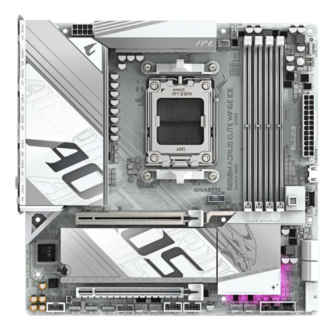 Дънна платка Gigabyte B850M AORUS ELITE WIF6E ICE, AM5 - B850M A ELT WF6E ICE - 2
