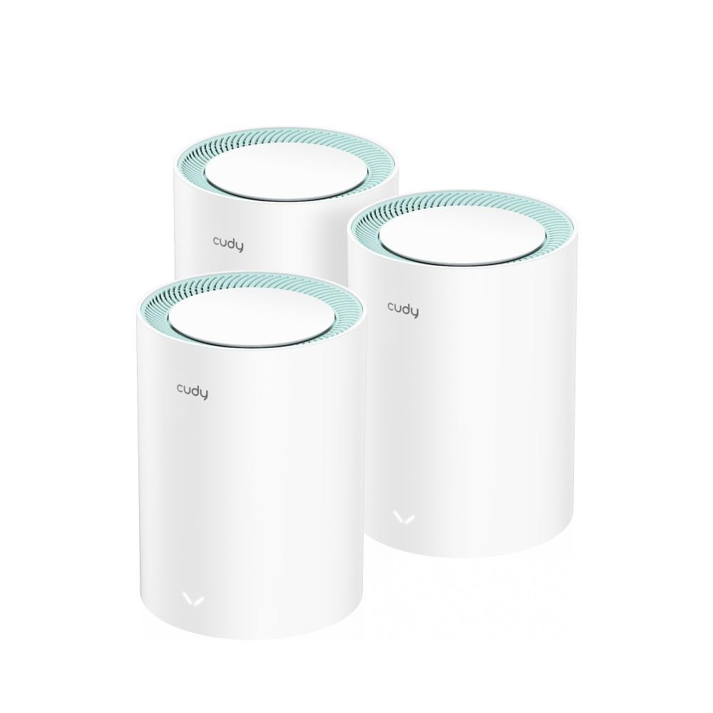 Безжична система рутери Cudy M1300, 3-pack, AC1200 Dual Band, 2.4/5 GHz, 300-867 Mbps - CUDY-M1300-3-pack - 1