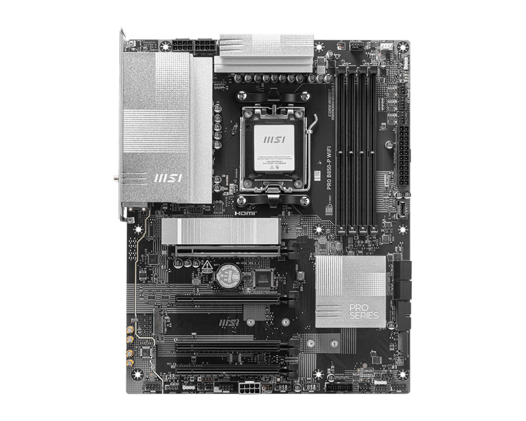 Дънна платка MSI PRO B850-P WIFI, AM5, Wi-Fi 7, 5G LAN, high-speed USB, PCIe 5.0, M.2 Gen5. - 2