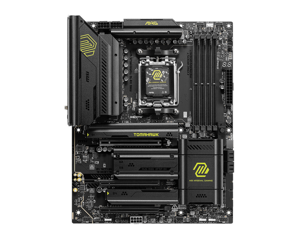 Дънна платка MSI MAG X870 TOMAHAWK WIFI, ATX, AM5, AMD Ryzen 9000, DDR5 up to 8400 (OC)MHz, 3x PCIe x16 slots, 4x M.2 slot - 2