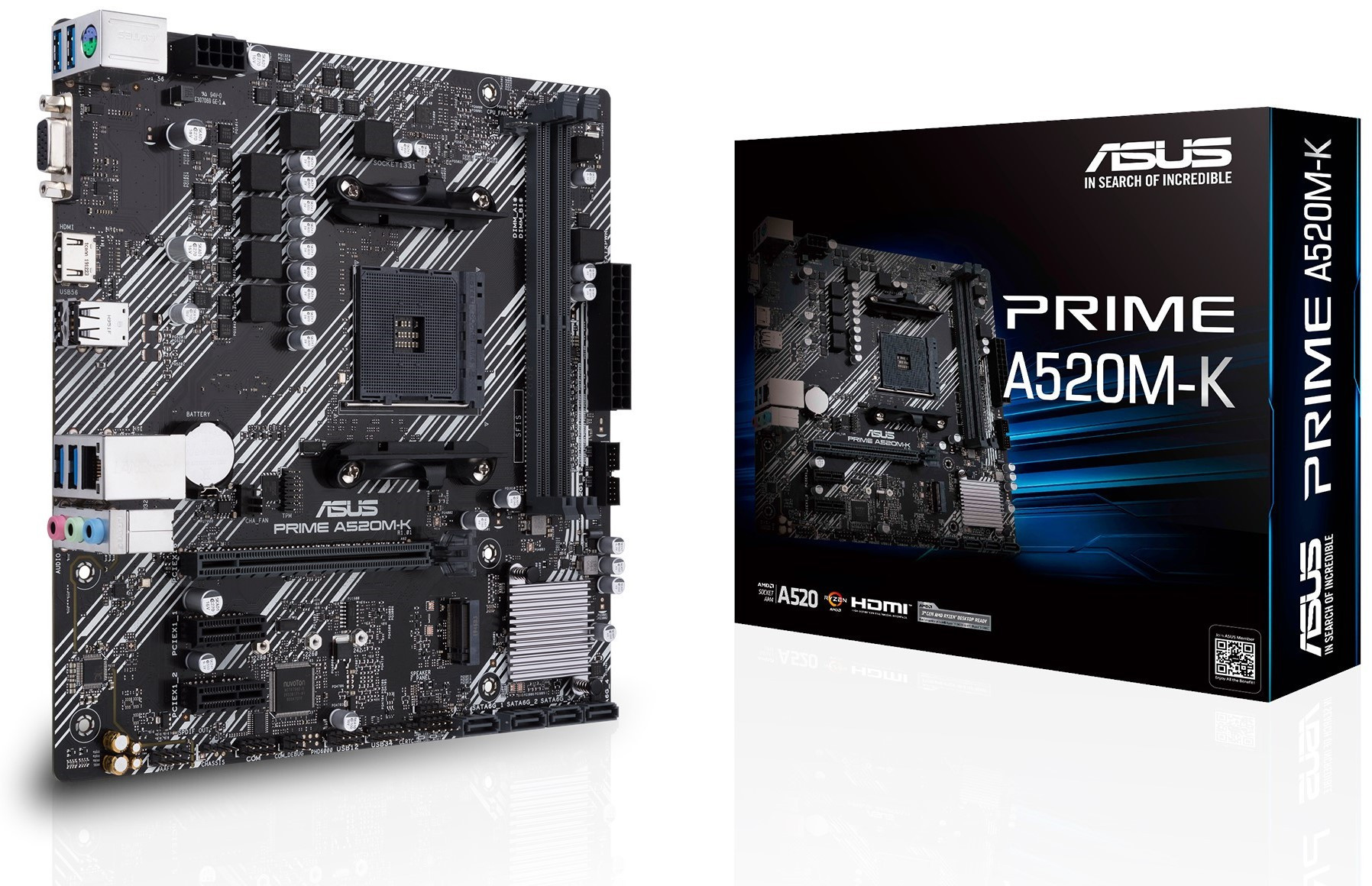 Дънна платка Asus PRIME A520M-K - 90MB1500-M0EAY0 - 1