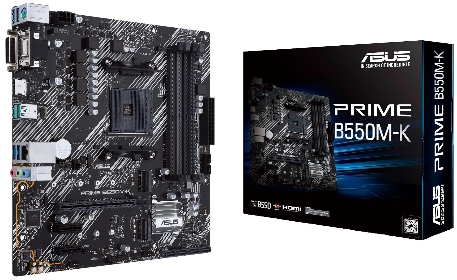 Дънна платка ASUS Prime B550M-K - 1