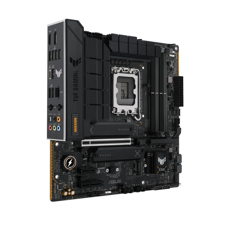 Дънна платка Asus TUF GAMING B760M-PLUS WIFI II, LGA1700 Micro-ATX, 4x DDR5, PCIe 5.0, WiFi 6 - 90MB1HE0-M0EAY0 - 3