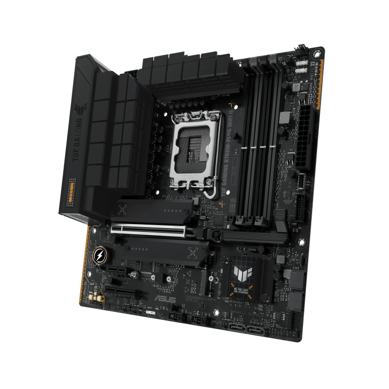 Дънна платка Asus TUF GAMING B760M-PLUS WIFI II, LGA1700 Micro-ATX, 4x DDR5, PCIe 5.0, WiFi 6 - 90MB1HE0-M0EAY0 - 4