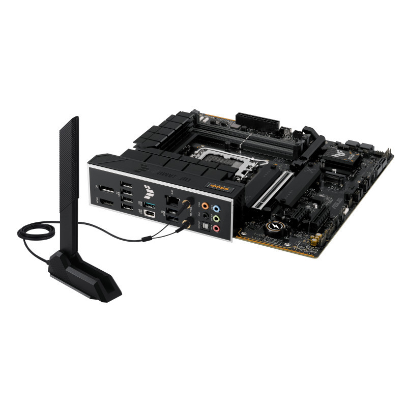 Дънна платка Asus TUF GAMING B760M-PLUS WIFI II, LGA1700 Micro-ATX, 4x DDR5, PCIe 5.0, WiFi 6 - 90MB1HE0-M0EAY0 - 7