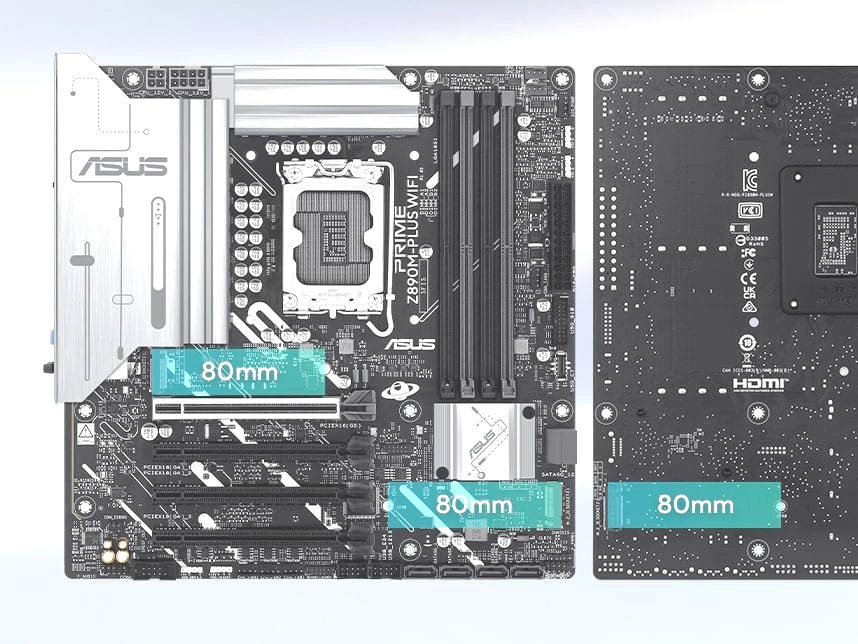 Дънна платка Asus PRIME Z890M-PLUS WIFI, LGA1851, DDR5, mATX - 90MB1J80-M0EAY0 - 7