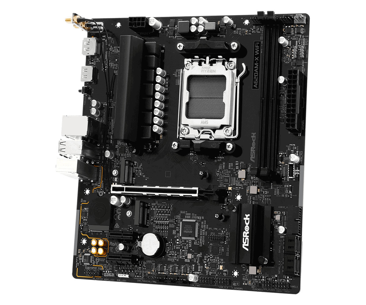 Дънна платка AsRock A620AM-X WIFI, AM5 - 4