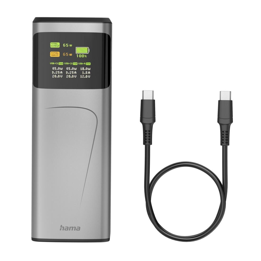 Външна батерия HAMA High Power, 20000 mAh, 65W, 2x USB-C, USB-A, Fast Charging - HAMA-201741 - 11