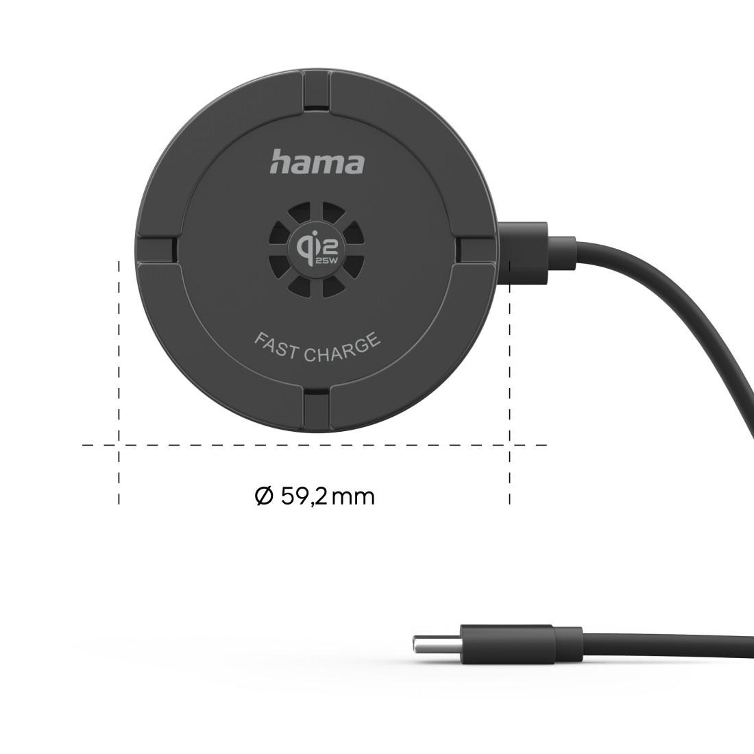 Безжично зарядно устройство HAMA Qi2, 25W, черно - HAMA-201756 - 10