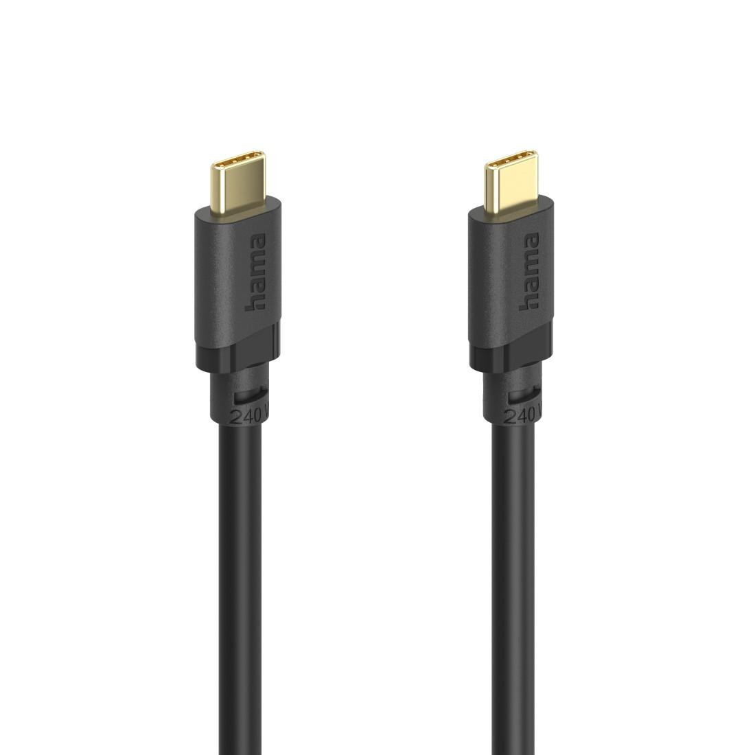 Кабел HAMA USB-C към USB-C, E-Marker чип, USB 3.2 Gen1, 5 Gbit/s, 240W, 1.5м - HAMA-202009 - 2