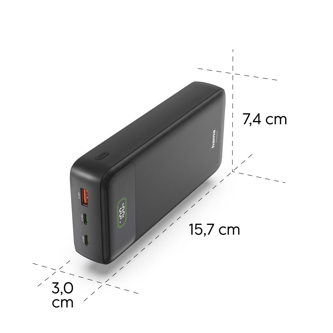 Външна батерия HAMA PD27-W65, 27000 mAh, USB-C/USB-A, Li-Polymer - HAMA-201781 - 4