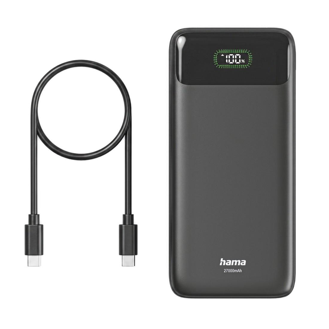 Външна батерия HAMA PD27-W65, 27000 mAh, USB-C/USB-A, Li-Polymer - HAMA-201781 - 8