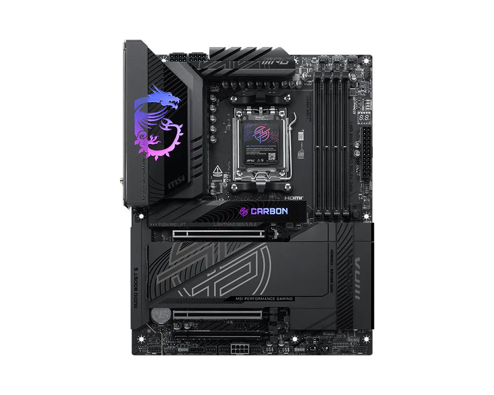 Дънна платка MSI MPG X870E CARBON MAX WIFI, Socket AM5, WiFi7 - 911-7E49-022 - 2