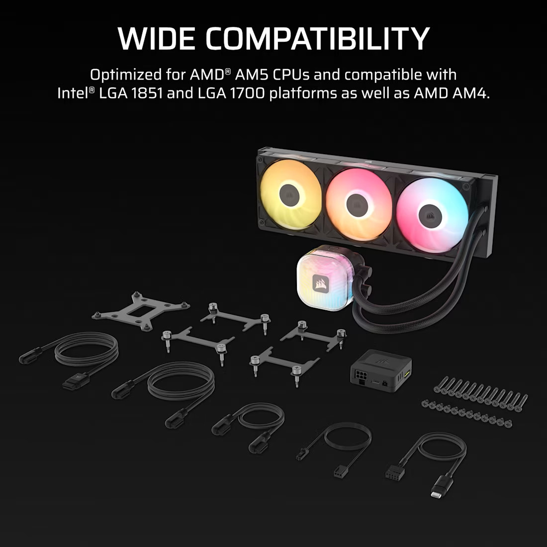Водно охлаждане за процесор CORSAIR iCUE LINK TITAN II 360 RX RGB, 360mm радиатор - CW-9061037-WW - 4