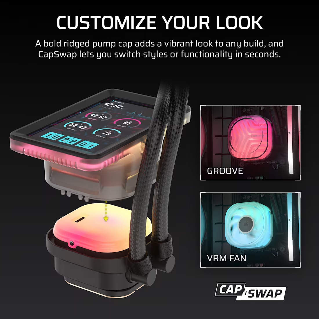 Водно охлаждане за процесор CORSAIR iCUE LINK TITAN II 360 RX RGB, 360mm радиатор - CW-9061037-WW - 7