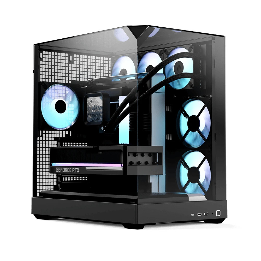 Кутия за компютър APNX V2-F-BK-v1, Middle Tower, ATX/mATX/Mini-ITX, Tempered Glass, Черна - 2
