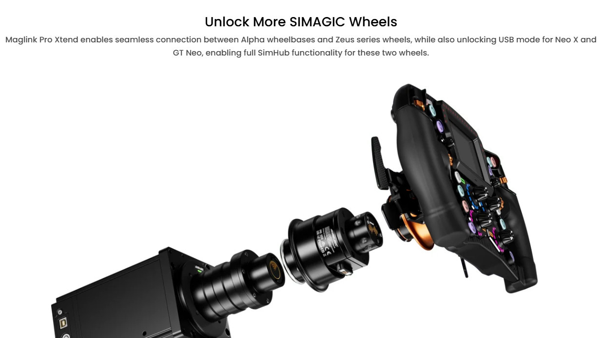 Адаптер за волан SIMAGIC MagLink Pro Extend, удължител Zeus/Neo към Alpha - MAGLINK PRO EXTEND - 3