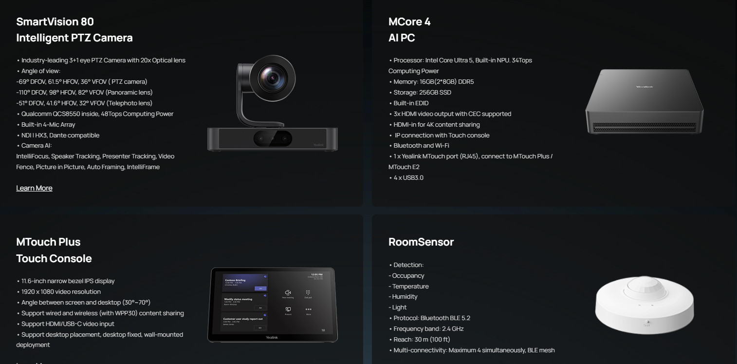 Видеоконферентна система Yealink MVC S80-C5U-000, Microsoft Teams Rooms, за големи зали - 1106798 - 15