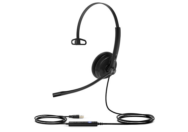 Слушалка Yealink UH34 Lite, моно, UC, USB-A, черна - 1308047 - 1