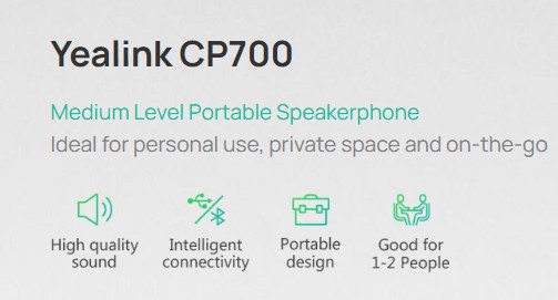 Конферентен говорител Yealink CP700 с донгъл BT50, UC, Bluetooth, USB-A - 1204610 - 2