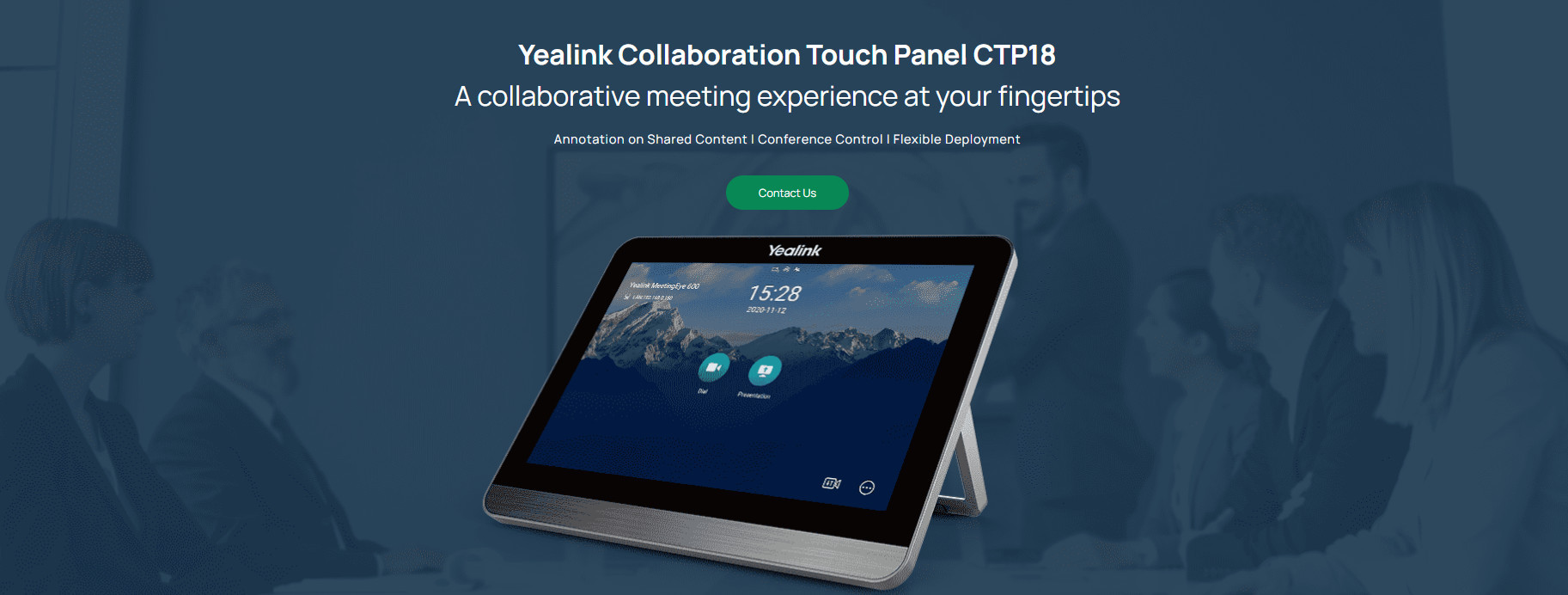 Контролен панел Yealink CTP18-STD, 8" 1280x800 (16:10), сив - 1303047 - 2