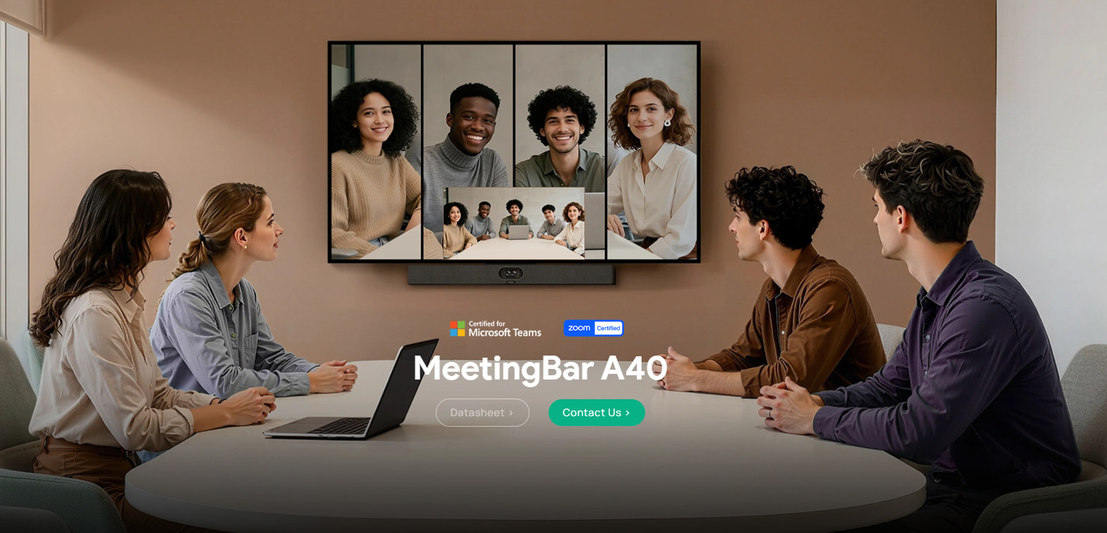 Видеобар Yealink MeetingBar A40-010 с дистанционно VCR11, MS Teams, Zoom - 1206675 - 2