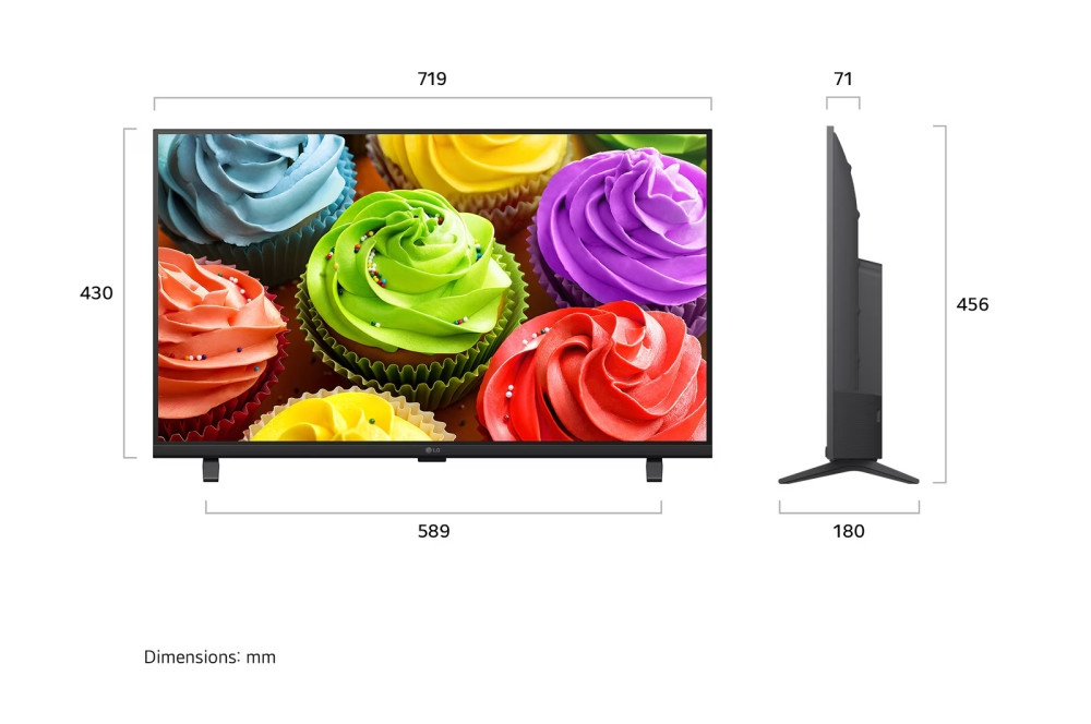 Телевизор LG 32LB650B3LA, 32" (81.28 cm) LED HD, 1366x768, Smart webOS 26, DVB-T2/C/S2, Wi-Fi, HDMI, USB - 2