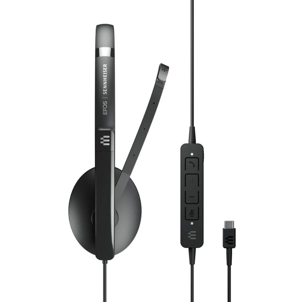Слушалки EPOS ADAPT 160T, USB-C, стерео, ANC, MS, черни - 1000221 - 3