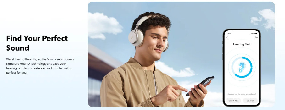 Безжични слушалки Anker Soundcore Space One, Active Noise Cancelling, бели - A3035G21 - 5