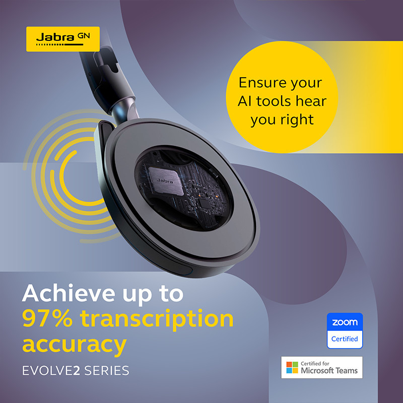 Bluetooth Слушалка Jabra Evolve2 85 MS Stereo, безжична, USB-A адаптер Link380, черна - 28599-999-989 - 10