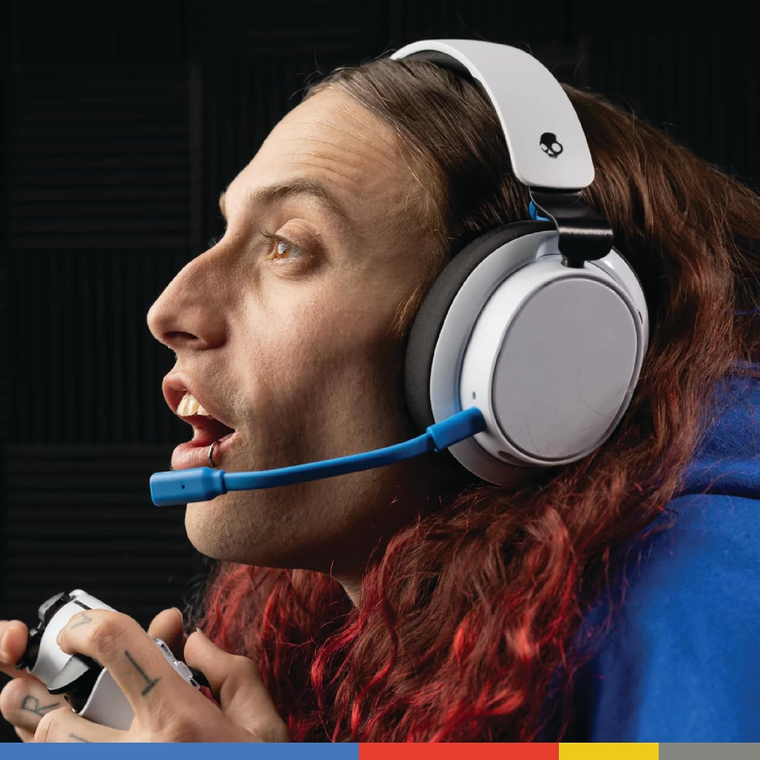 Безжични геймърски слушалки Skullcandy SLYR Pro, бели - S6SCY-R116 - 7