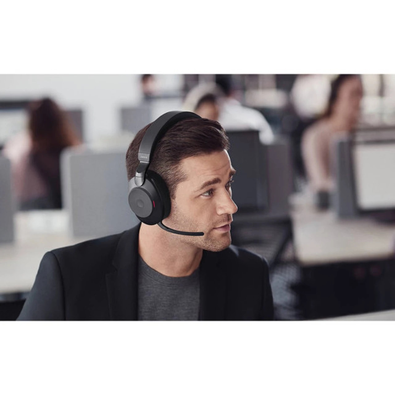 Слушалки Jabra Evolve2 85 UC Stereo, безжични, USB-C адаптер Link380, черни - 28599-989-889 - 2