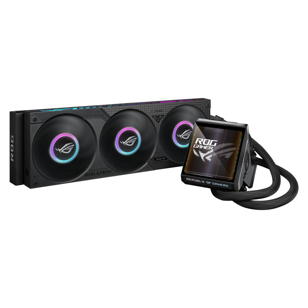 Водно охлаждане за процесор ASUS ROG Strix LC IV 360 ARGB LCD, 3x120mm вентилатора, ARGB подсветка, AMD AM5/AM4, Intel LGA 1851/1700 - 90RC01M1-B0EAY0 - 5