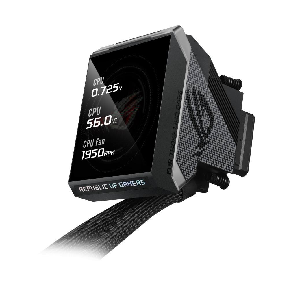 Водно охлаждане за процесор ASUS ROG Strix LC IV 360 ARGB LCD, 3x120mm вентилатора, ARGB подсветка, AMD AM5/AM4, Intel LGA 1851/1700 - 90RC01M1-B0EAY0 - 7