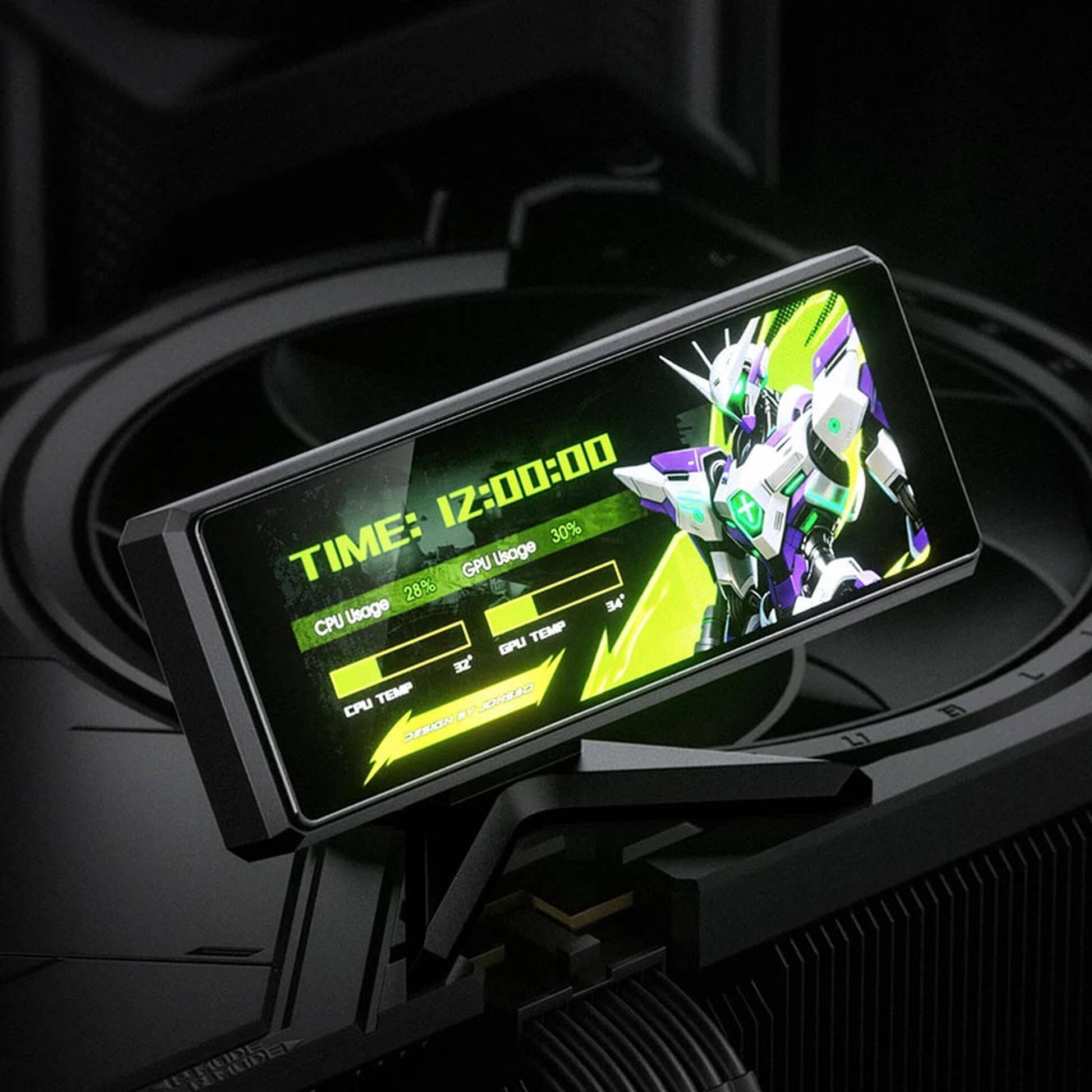 Информативен дисплей за кутия Lian-Li DS339, 3.3" IPS, черен - TFJB-001 - 3