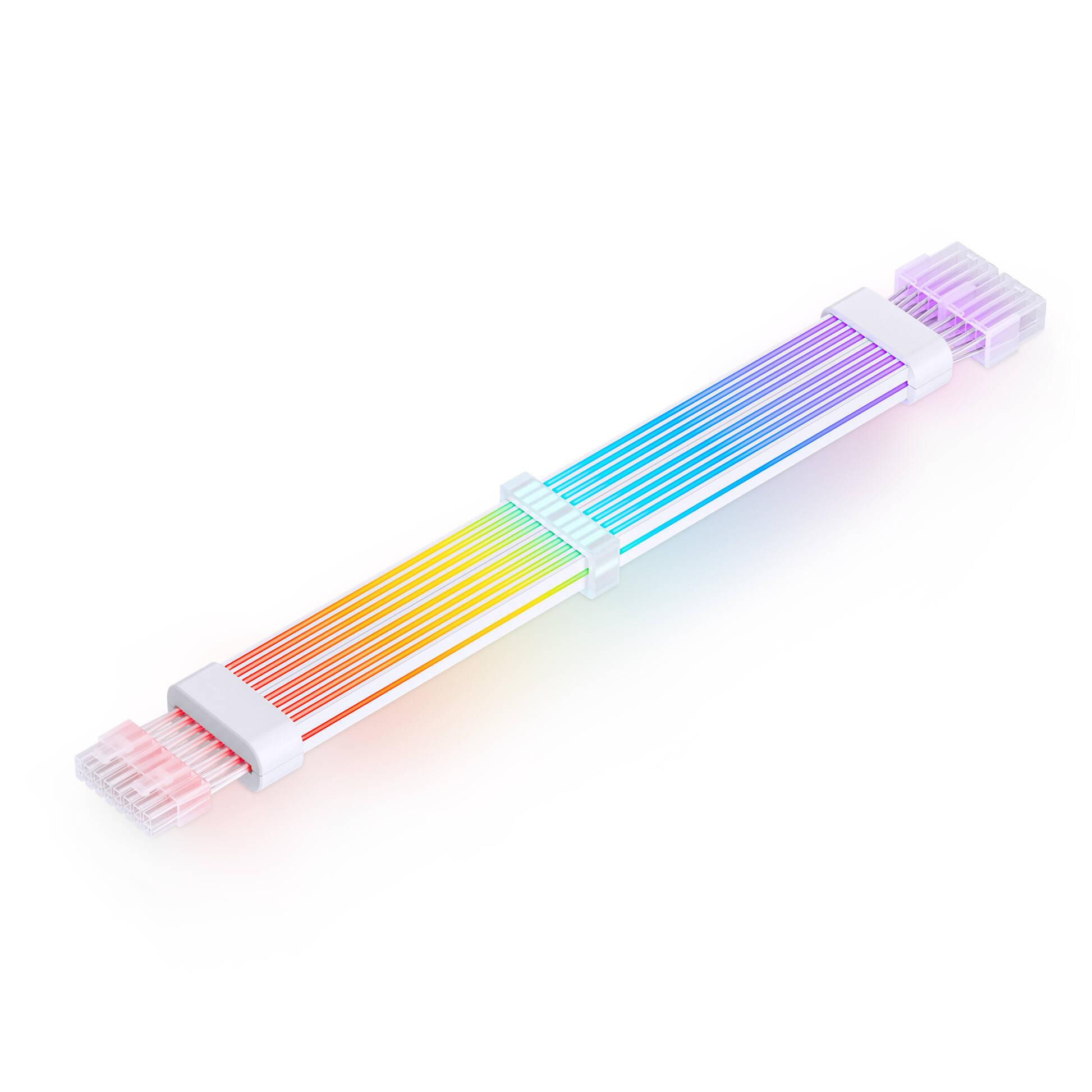 Удължителен кабел за видео карта JONSBO PC Light Cable, 2x 8-Pin, 300mm, бял - ZUAD-1562 - 1