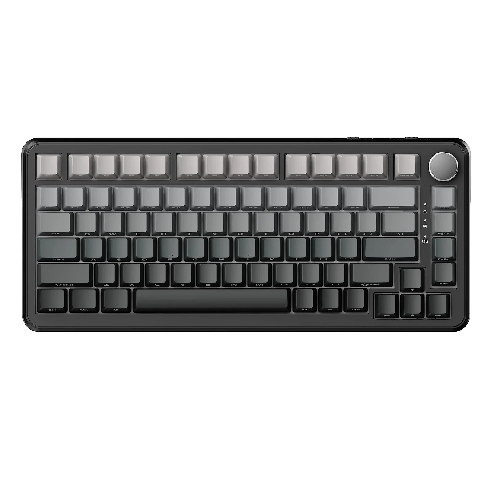 Безжична геймърска механична клавиатура Ajazz AK820 MAX, 75%, White Birch Linear суичове, PBT капачки, RGB подсветка, Triple Mode - AK820-MAX-WBS-SP - 1