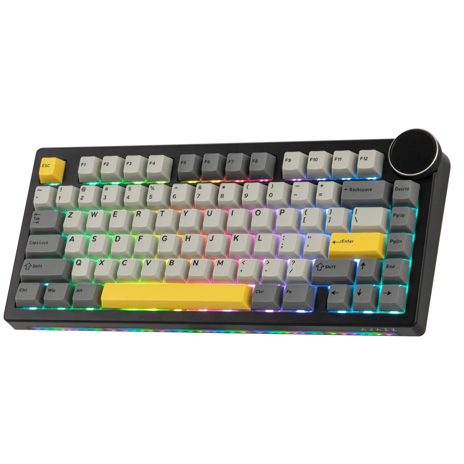 Механична геймърска клавиатура Ajazz AK820 V2, 75%, Arctic Isle Magnetic Switch (Linear), RGB подсветка, 82 клавиша - AK820-V2-AIS-BGY - 5