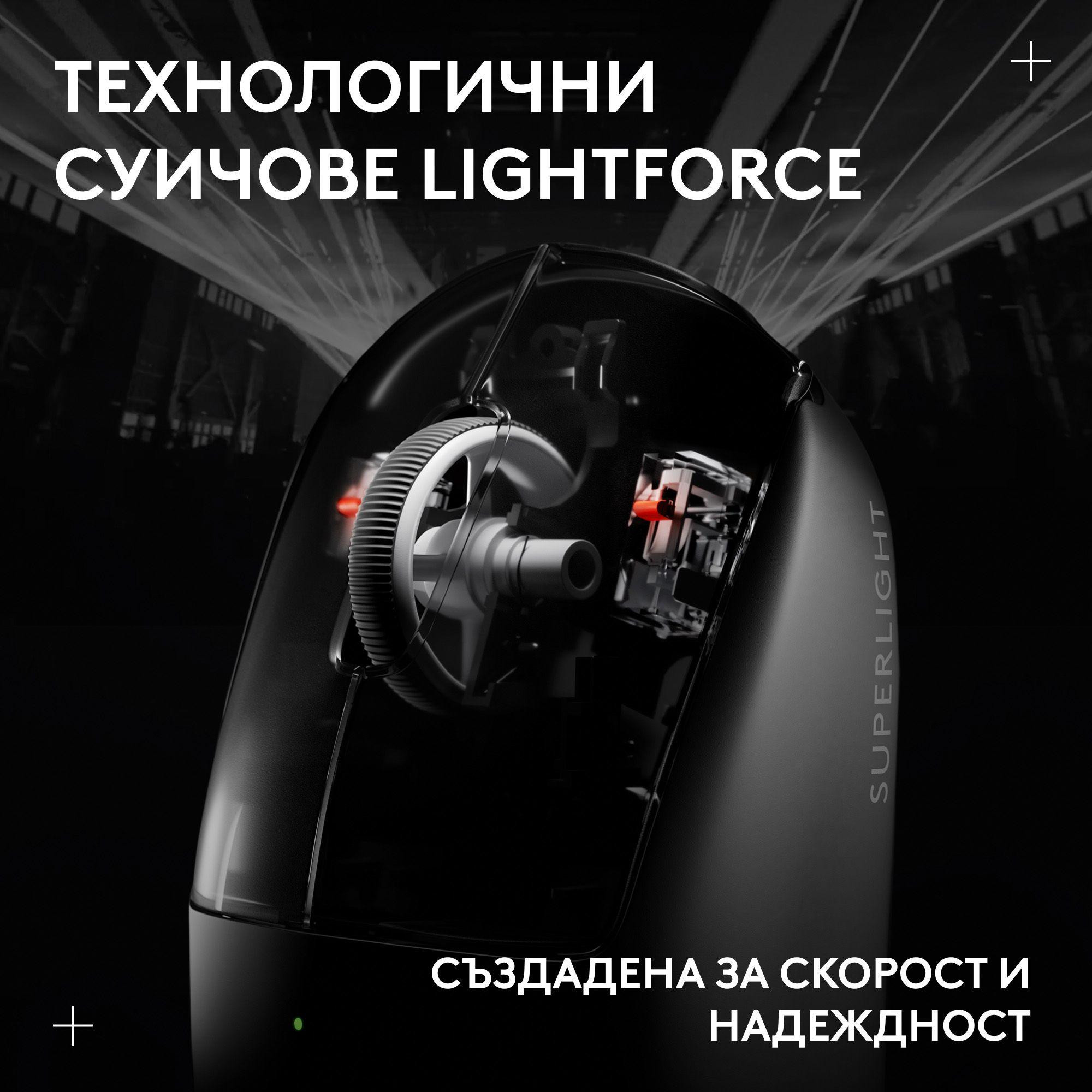 Безжична геймърска мишка Logitech G Pro X Superlight 2, HERO 2 32000 dpi, Black - 910-007801 - 2