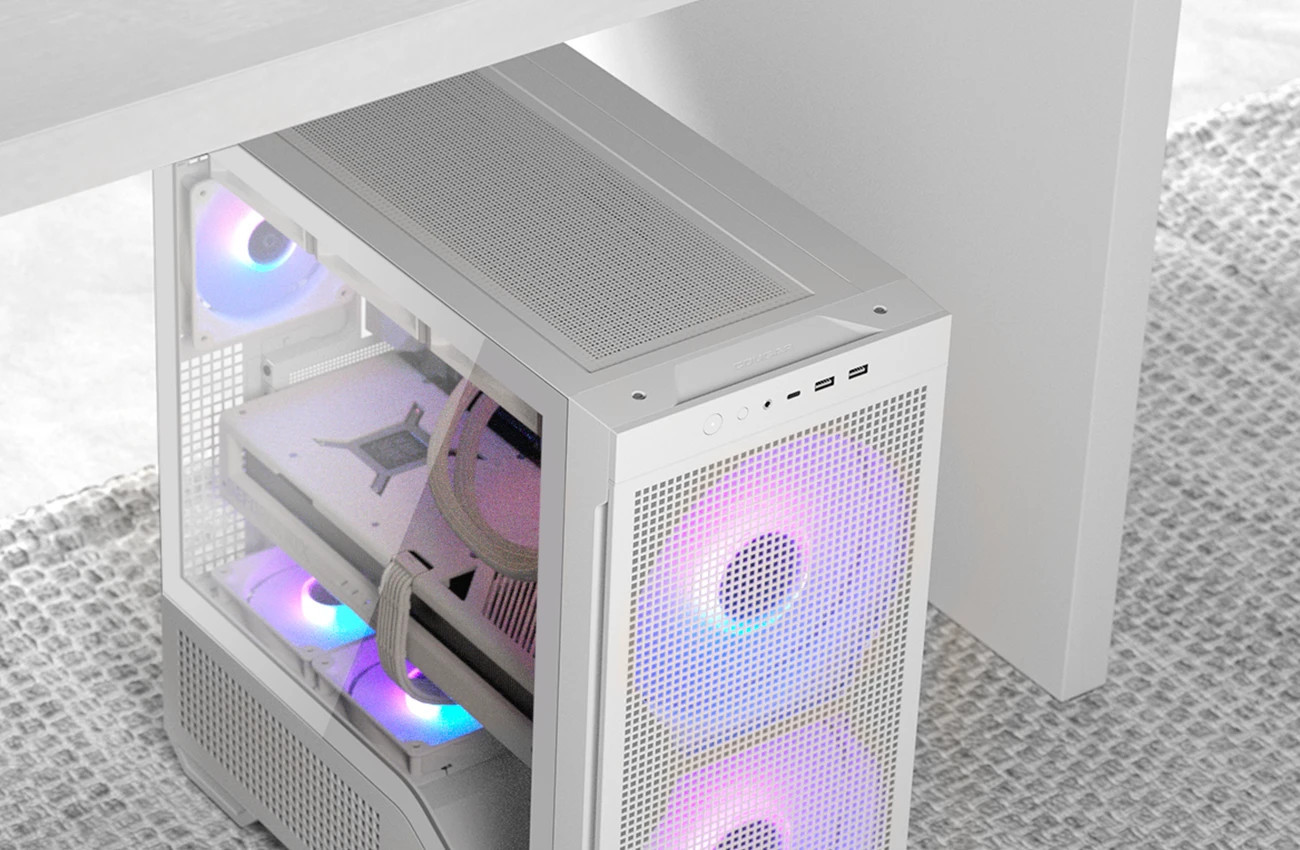 Кутия за компютър COUGAR MX600 Max RGB White, 2x200mm ARGB вентилатора - CGR-2ZA50W-RGB - 2