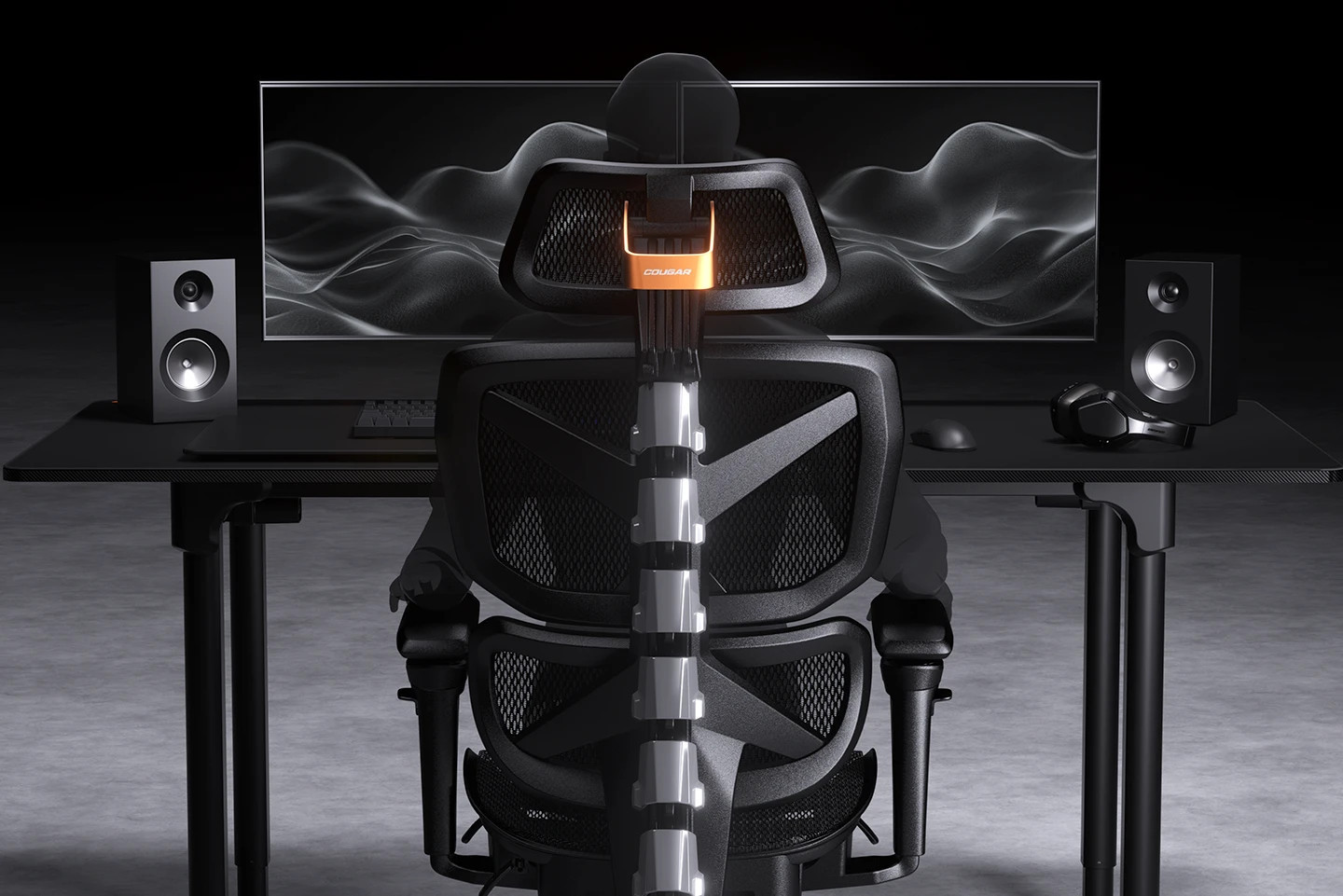 Геймърски стол COUGAR GAMING Terminator Air, мрежа, 3D подлакътници, макс. 120kg - CGR-TAR-ORB - 5