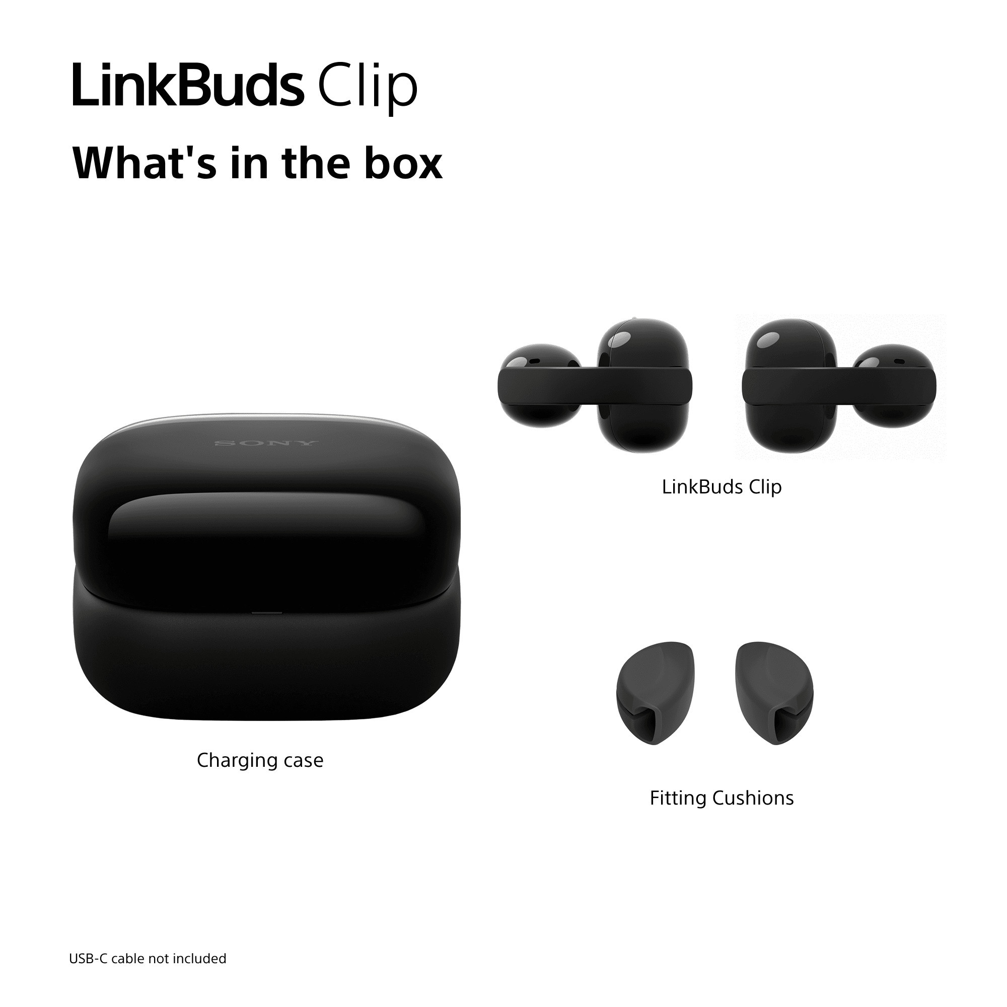 Слушалки Sony LinkBuds Clip WF-LC900, TWS Open-ear, безжични, микрофон, до 15ч батерия, черни - WFLC900B.CE7 - 7