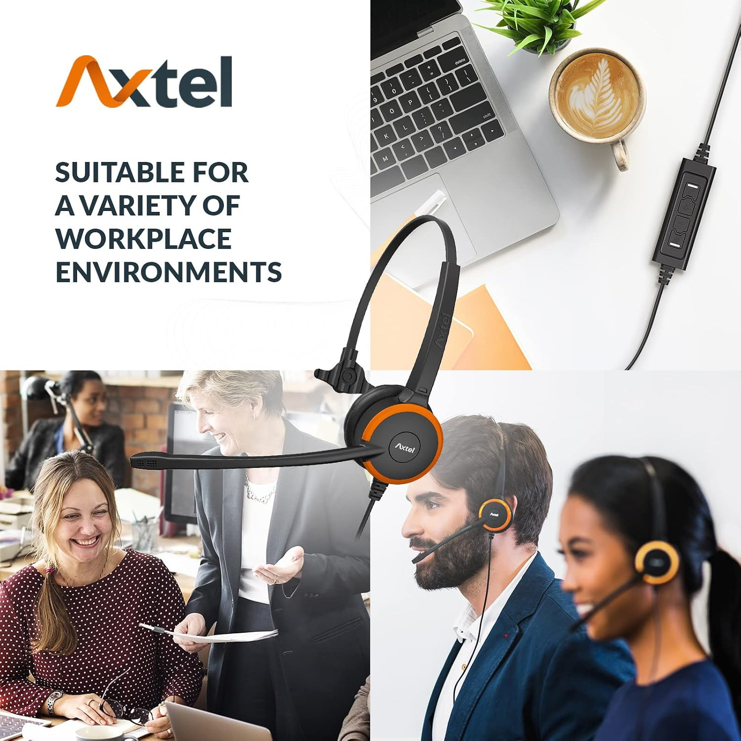 Слушалка Axtel PRIME HD, моно, MS, NC, USB - AXH-PRIMSM - 5